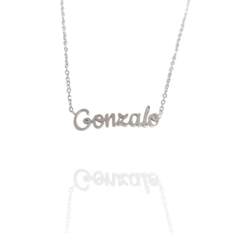 Collar con nombre de Gonzalo en Acero Hipoalergénico 316l