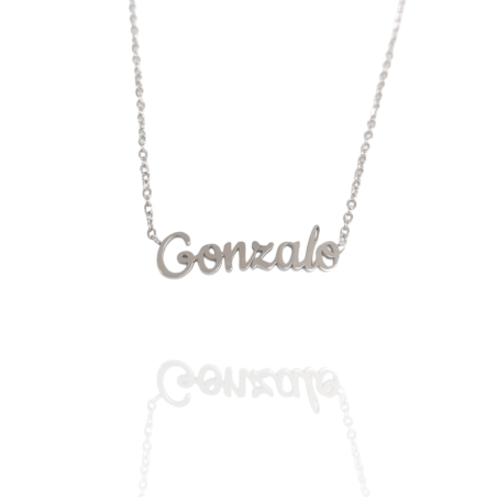 Collar con nombre de Gonzalo en Acero Hipoalergénico 316l