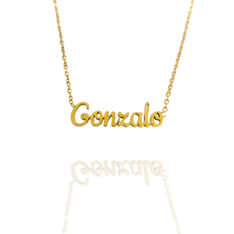 Collar con nombre de Gonzalo en Acero Hipoalergénico 316l