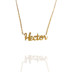 Collar con nombre de Héctor en Acero Hipoalergénico 316l
