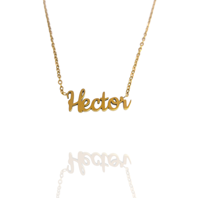 Collar con nombre de Héctor en Acero Hipoalergénico 316l
