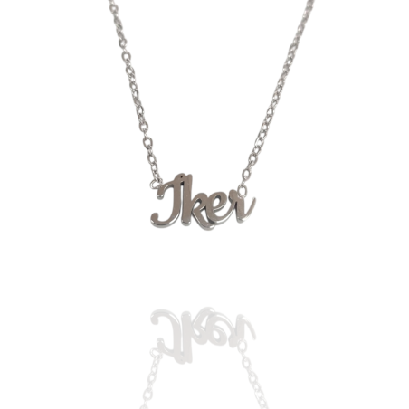 Collar con nombre de Íker en Acero Hipoalergénico 316l