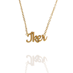 Collar con nombre de Íker en Acero Hipoalergénico 316l
