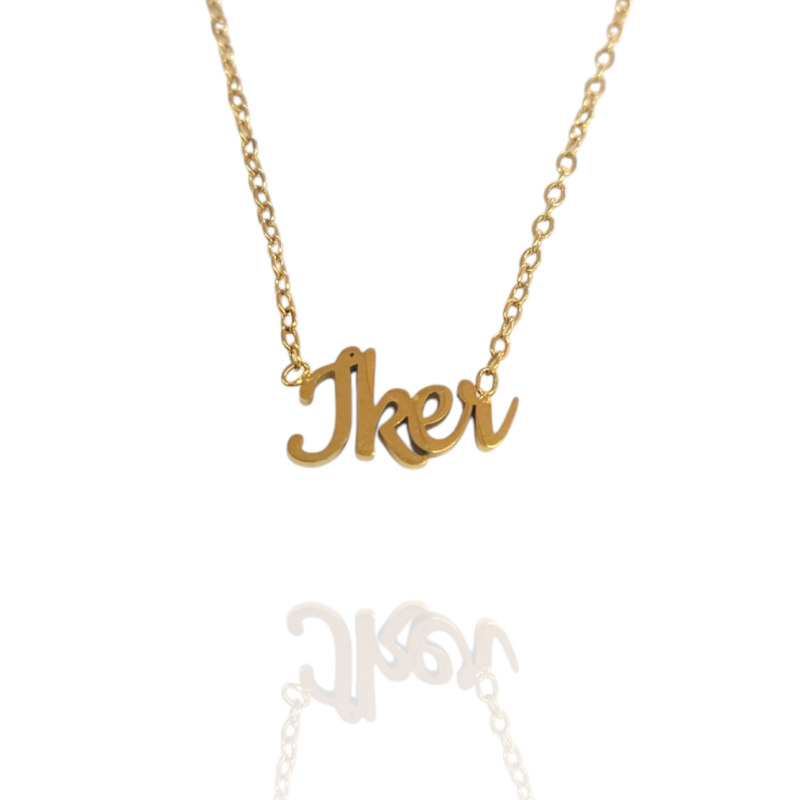 Collar con nombre de Íker en Acero Hipoalergénico 316l