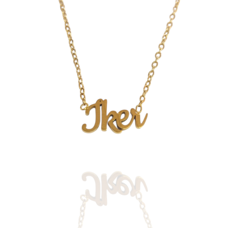 Collar con nombre de Íker en Acero Hipoalergénico 316l