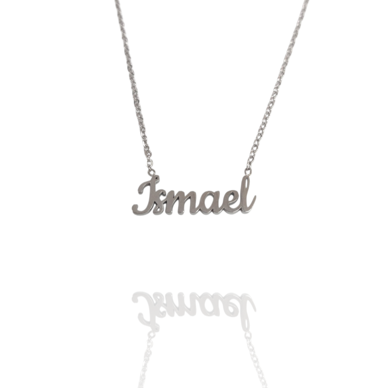 Collar con nombre de Ismael en Acero Hipoalergénico 316l