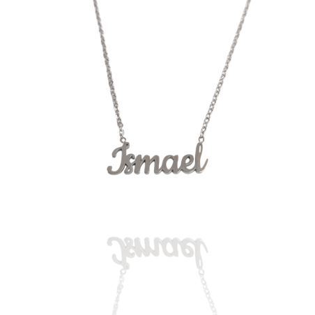 Collar con nombre de Ismael en Acero Hipoalergénico 316l