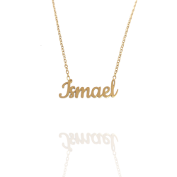 Collar con nombre de Ismael en Acero Hipoalergénico 316l
