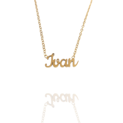 Collar con nombre de Iván en Acero Hipoalergénico 316l