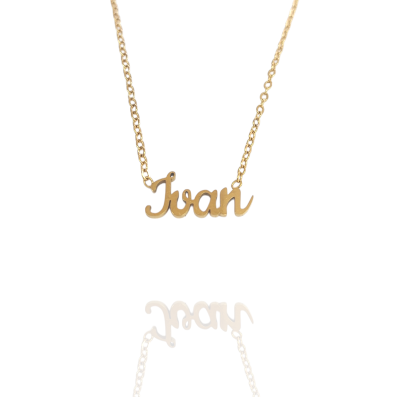 Collar con nombre de Iván en Acero Hipoalergénico 316l