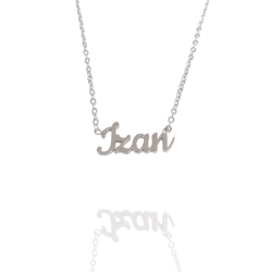 Collar con nombre de Izan en Acero Hipoalergénico 316l