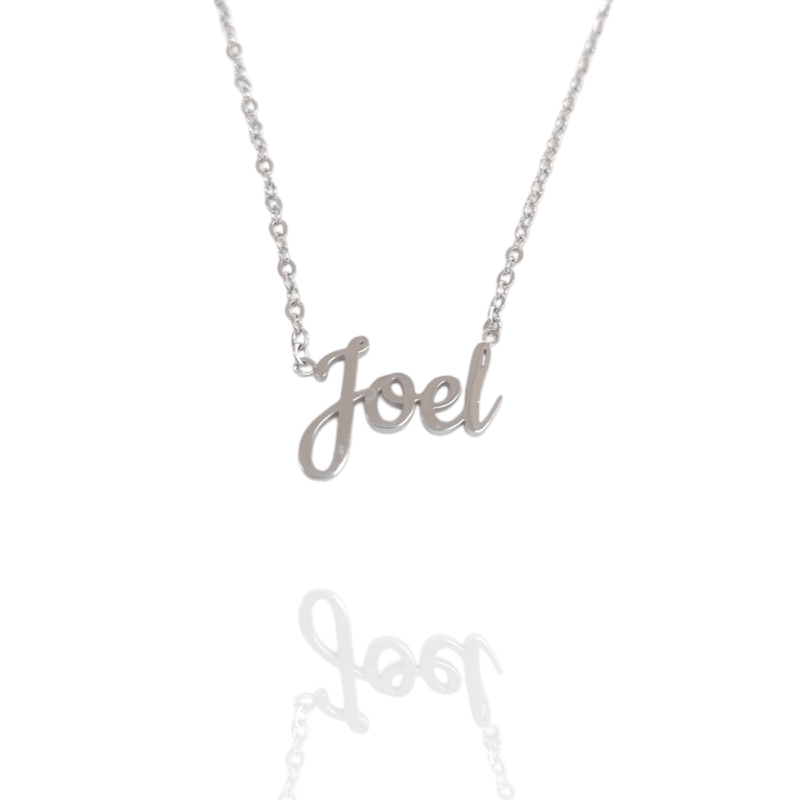 Collar con nombre de Joel en Acero Hipoalergénico 316l