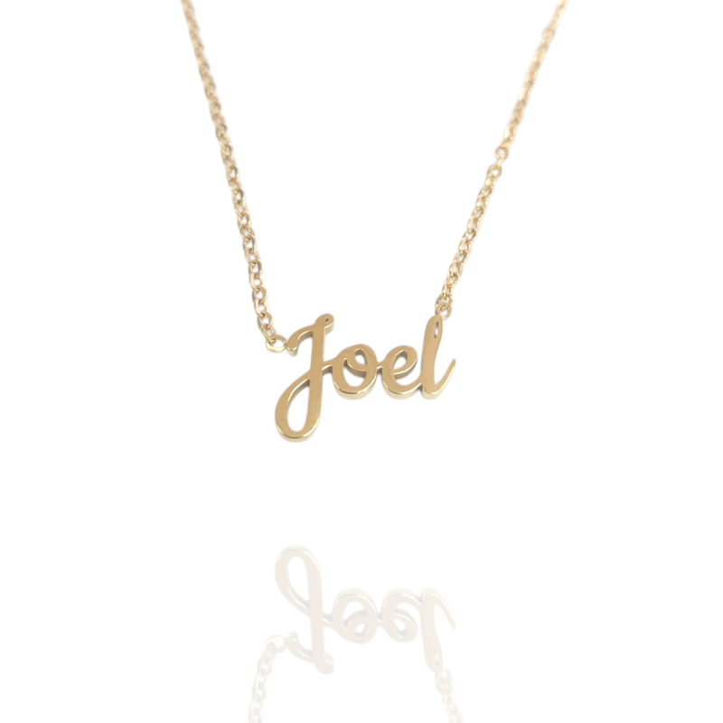 Collar con nombre de Joel en Acero Hipoalergénico 316l