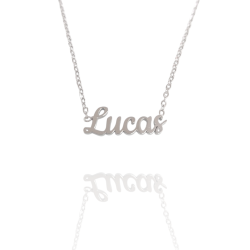 Collar con nombre de Lucas en Acero Hipoalergénico 316l