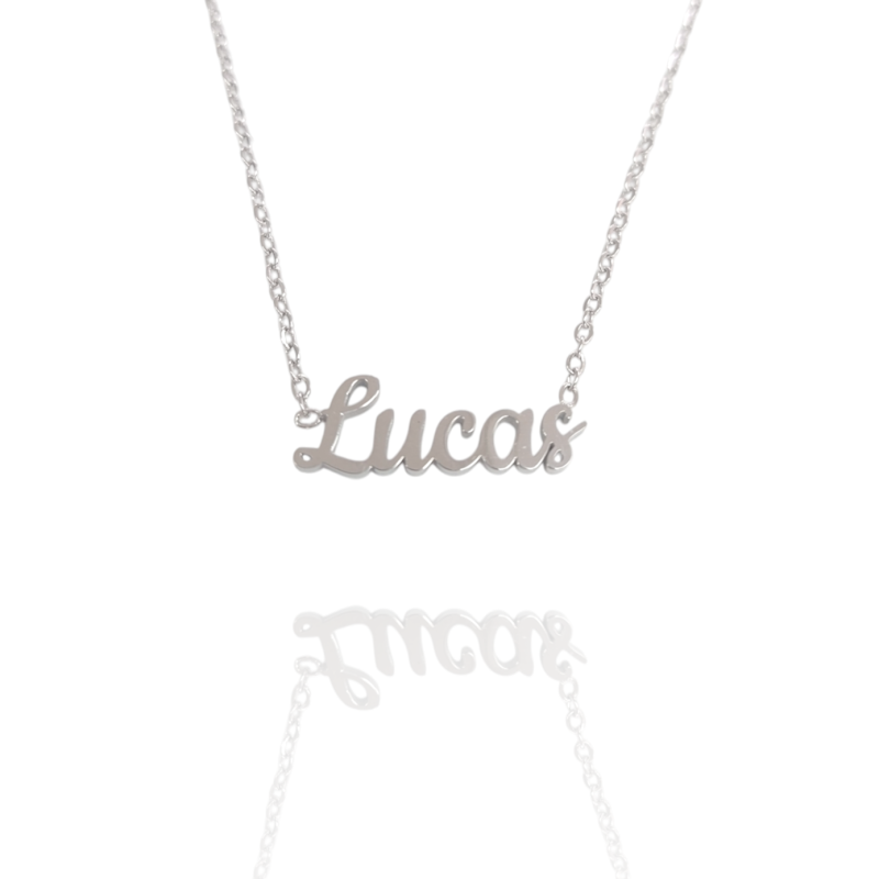 Collar con nombre de Lucas en Acero Hipoalergénico 316l