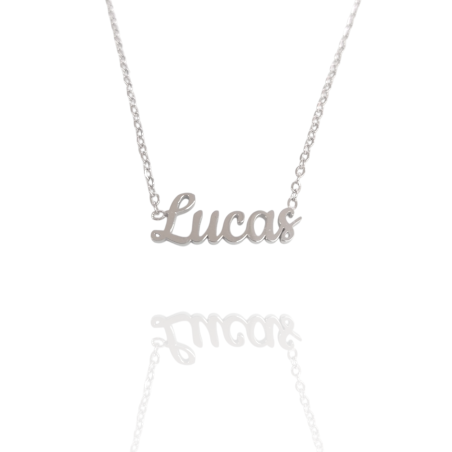 Collar con nombre de Lucas en Acero Hipoalergénico 316l