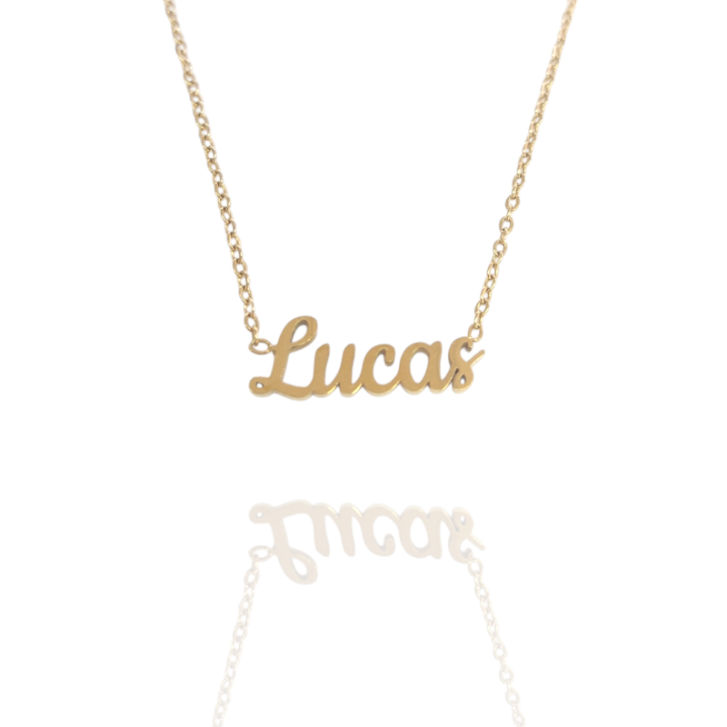 Collar con nombre de Lucas en Acero Hipoalergénico 316l