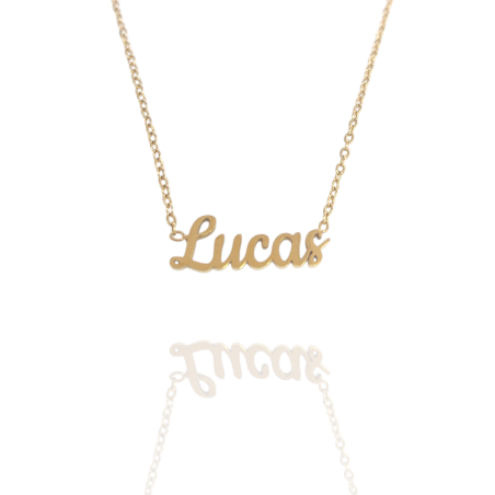 Collar con nombre de Lucas en Acero Hipoalergénico 316l