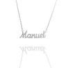 Collar con nombre de Manuel en Acero Hipoalergénico 316l