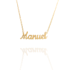 Collar con nombre de Manuel en Acero Hipoalergénico 316l
