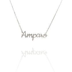 Collar con nombre de Amparo en Acero Hipoalergénico 316l