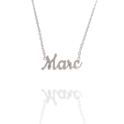 Collar con nombre de Marc en Acero Hipoalergénico 316l