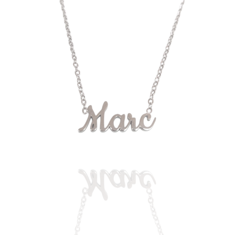 Collar con nombre de Marc en Acero Hipoalergénico 316l