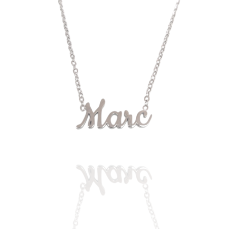Collar con nombre de Marc en Acero Hipoalergénico 316l