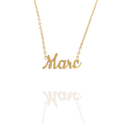 Collar con nombre de Marc en Acero Hipoalergénico 316l
