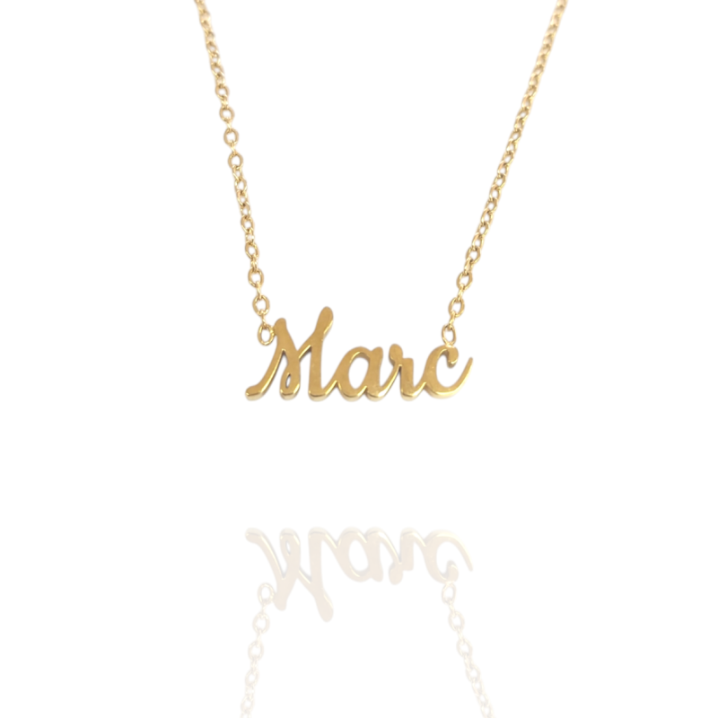 Collar con nombre de Marc en Acero Hipoalergénico 316l