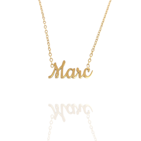Collar con nombre de Marc en Acero Hipoalergénico 316l
