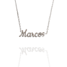 Collar con nombre de Marcos en Acero Hipoalergénico 316l
