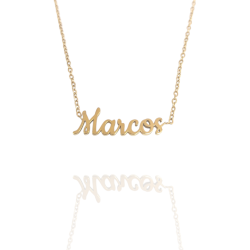 Collar con nombre de Marcos en Acero Hipoalergénico 316l