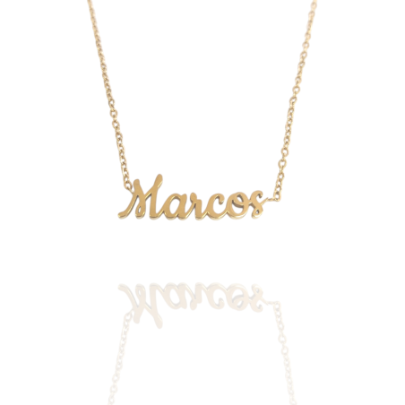 Collar con nombre de Marcos en Acero Hipoalergénico 316l