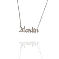 Collar con nombre de Martín en Acero Hipoalergénico 316l