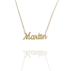 Collar con nombre de Martín en Acero Hipoalergénico 316l