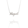 Collar con nombre de Miguel en Acero Hipoalergénico 316l