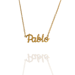 Collar con nombre de Pablo en Acero Hipoalergénico 316l