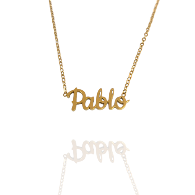 Collar con nombre de Pablo en Acero Hipoalergénico 316l