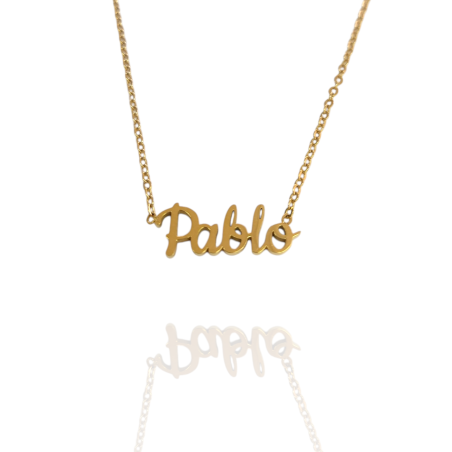 Collar con nombre de Pablo en Acero Hipoalergénico 316l