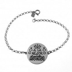 Pulsera de Abuela "A la mejor Abuelita" en Plata de Ley 925mls
