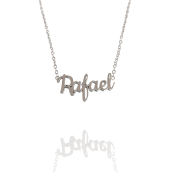 Collar con nombre de Rafael en Acero Hipoalergénico 316l