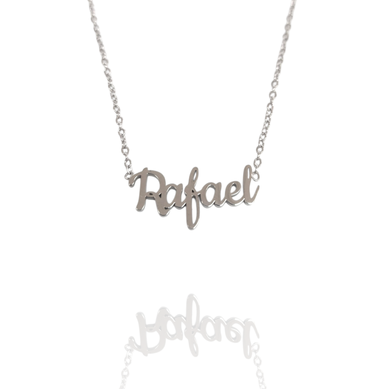 Collar con nombre de Rafael en Acero Hipoalergénico 316l
