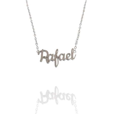 Collar con nombre de Rafael en Acero Hipoalergénico 316l