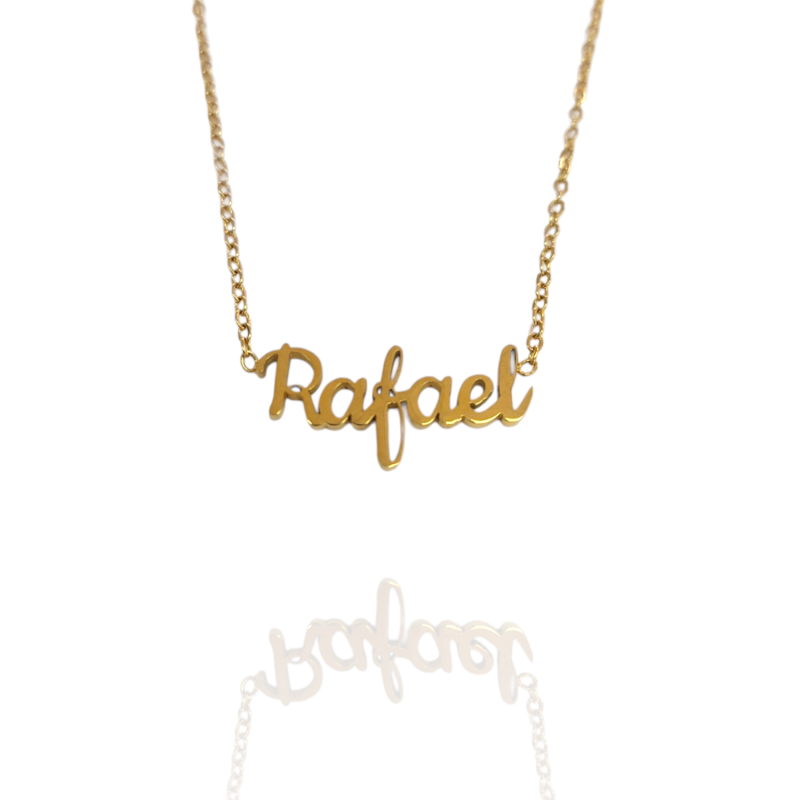 Collar con nombre de Rafael en Acero Hipoalergénico 316l