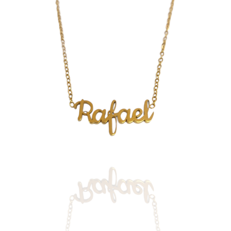 Collar con nombre de Rafael en Acero Hipoalergénico 316l