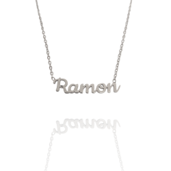 Collar con nombre de Ramón en Acero Hipoalergénico 316l