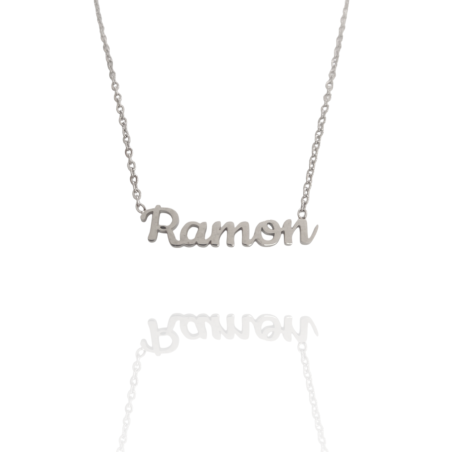 Collar con nombre de Ramón en Acero Hipoalergénico 316l