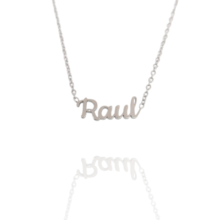 Collar con nombre de Raúl en Acero Hipoalergénico 316l