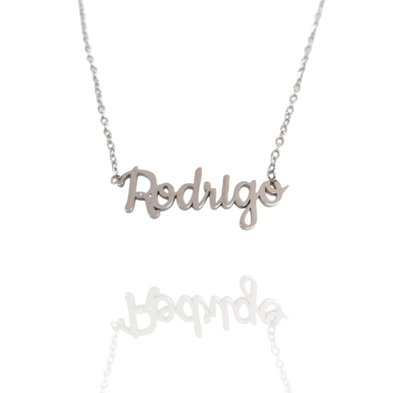 Collar con nombre de Rodrigo en Acero Hipoalergénico 316l